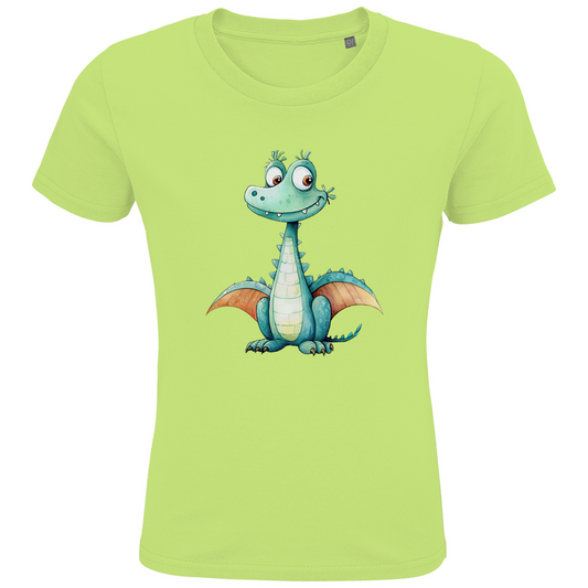 Kinder T-Shirt - Lustiger Cartoon Drache Zischi – CrazyToon Prints