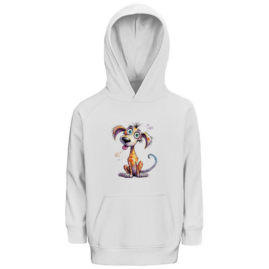 Kinder Hoodie - Lustiger Cartoon Hund Kunterbunt – CrazyToon Prints