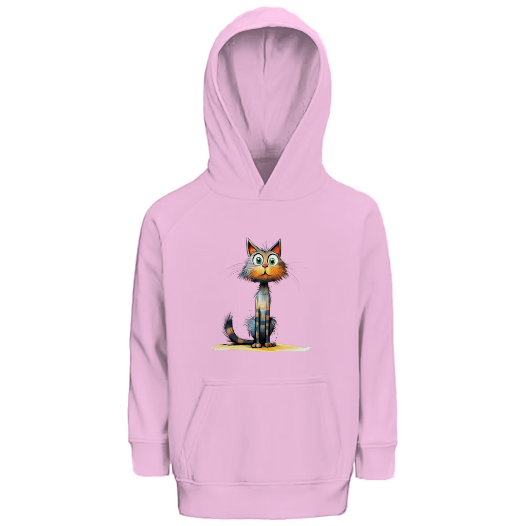 Kinder Premium Bio Hoodie Katze Lady Schnurri
