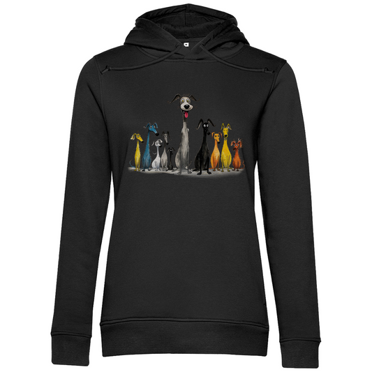 Damen Hoodie - Lustiges Cartoon Hunderudel – CrazyToon Prints