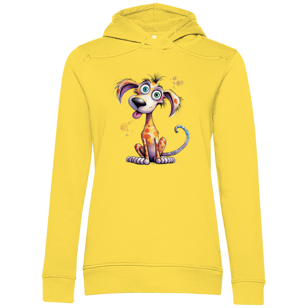 Damen Premium Bio Hoodie Hund Kunterbunt