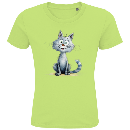 Kinder T-Shirt - Lustige Cartoon Katze Lady Miau – CrazyToon Prints