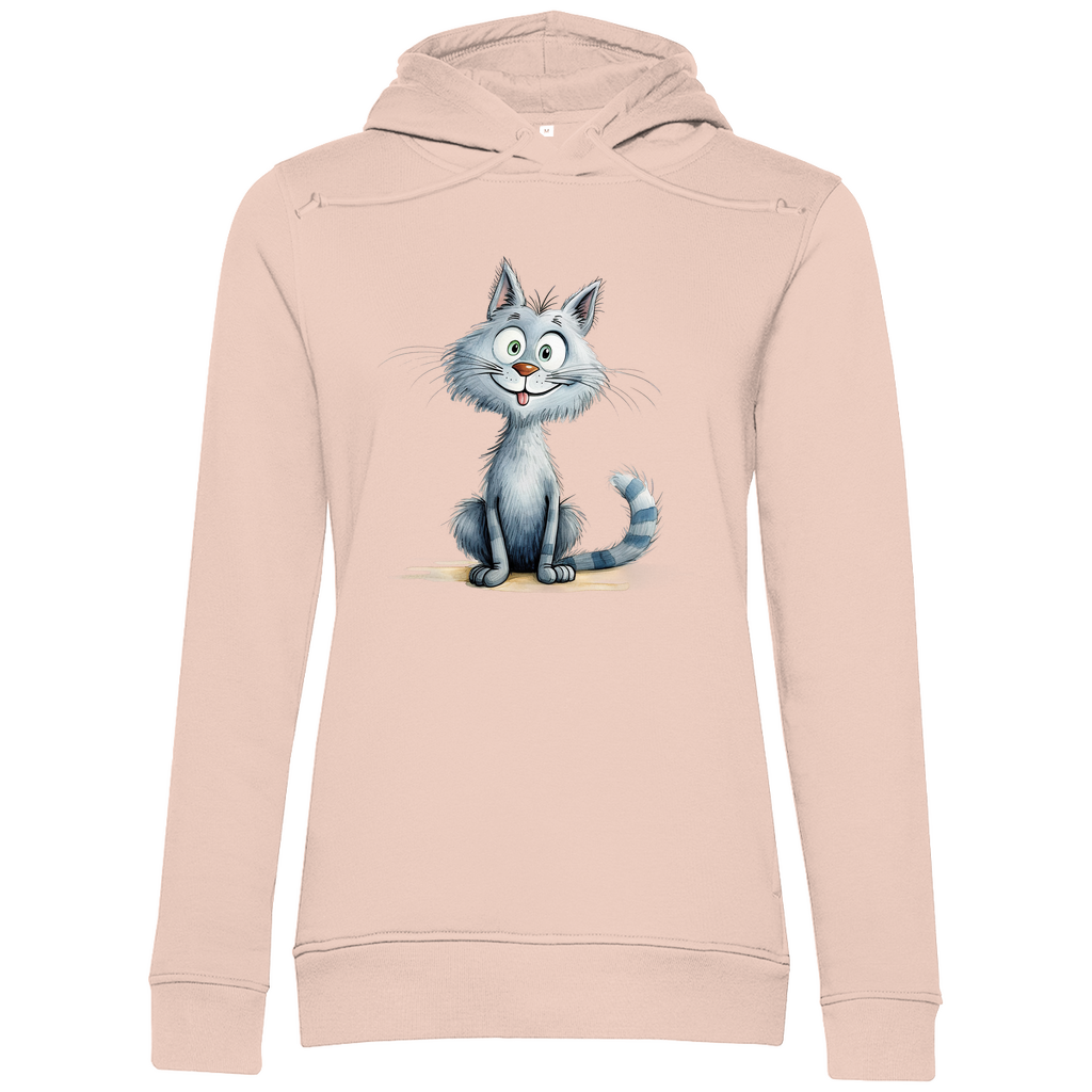 Damen Premium Bio Hoodie Katze Lady Miau
