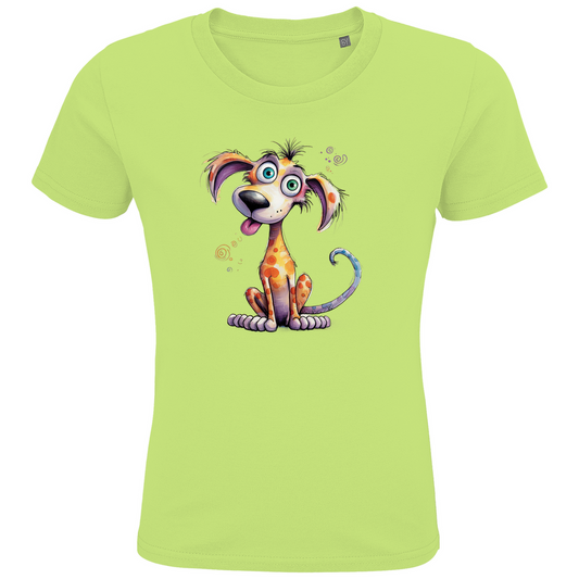 Kinder T-Shirt - Lustiger Cartoon Hund Kunterbunt – CrazyToon Prints