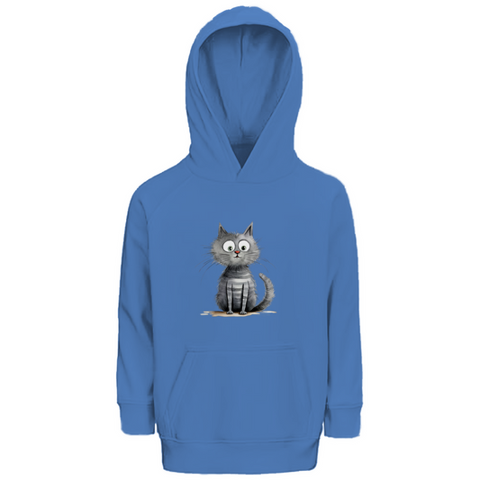 Kinder Hoodie - Lustiger Cartoon Kater Don Flauschewitz  – CrazyToon Prints
