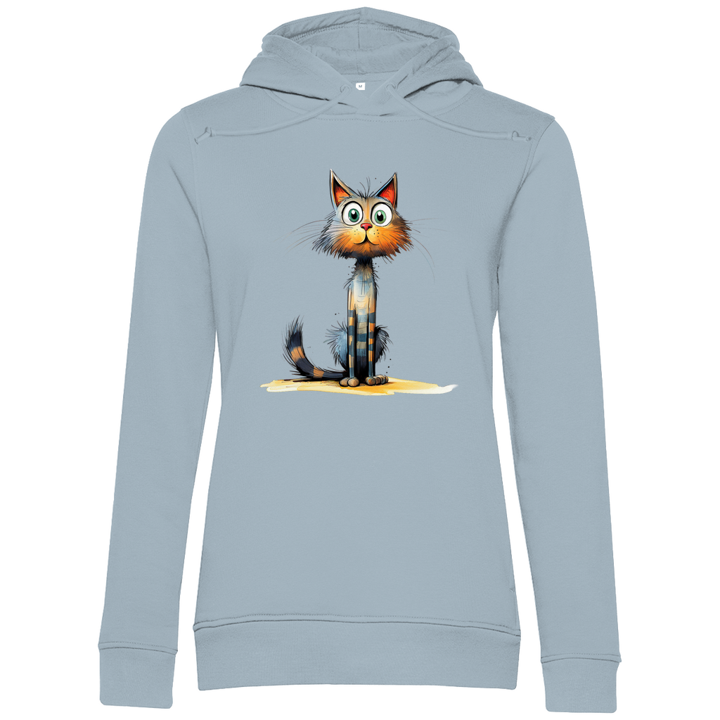 Damen Premium Bio Hoodie Katze Lady Schnurri