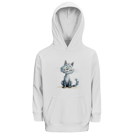 Kinder Hoodie - Lustiger Cartoon Katze Lady Miau – CrazyToon Prints