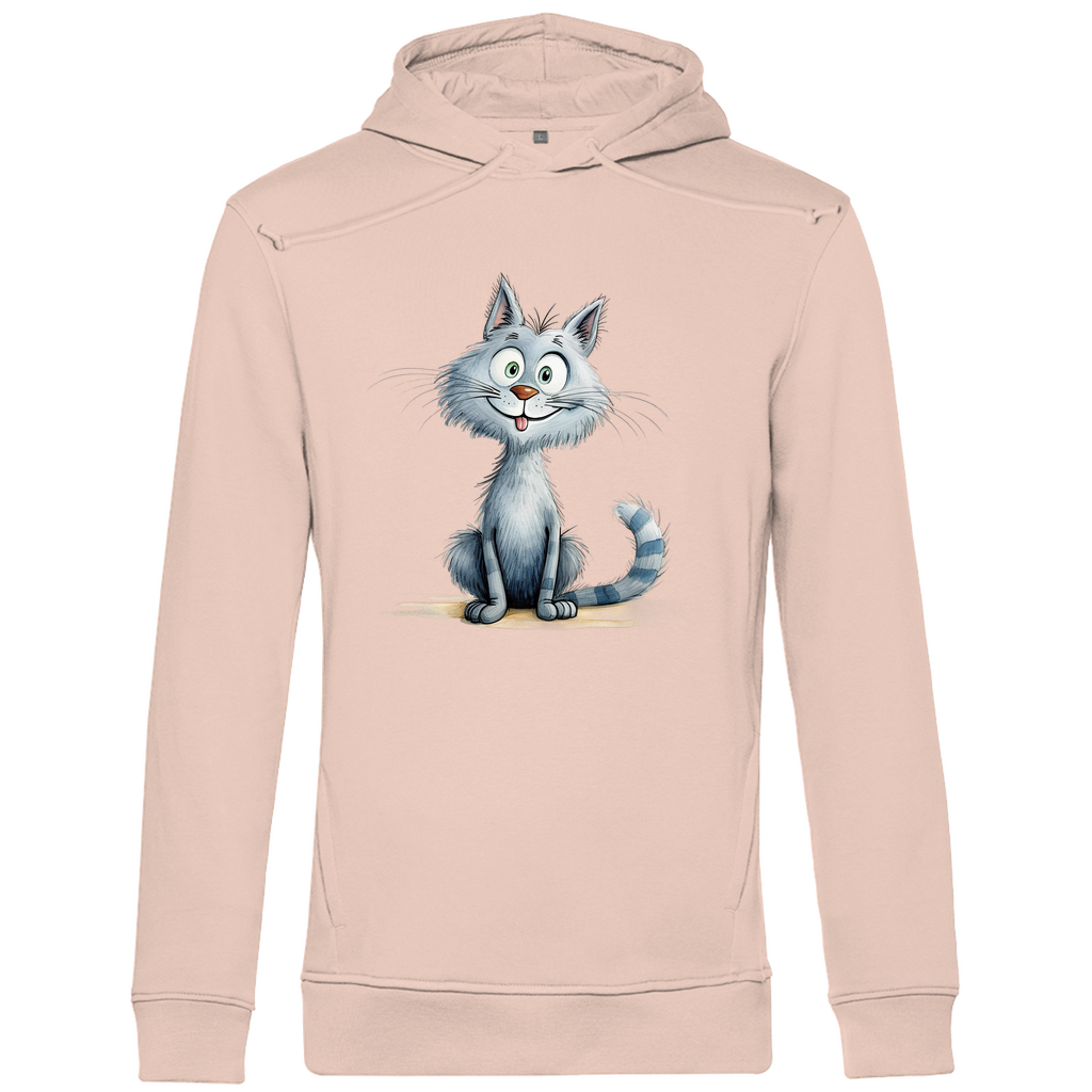 Herren Premium Bio Hoodie Katze Lady Miau