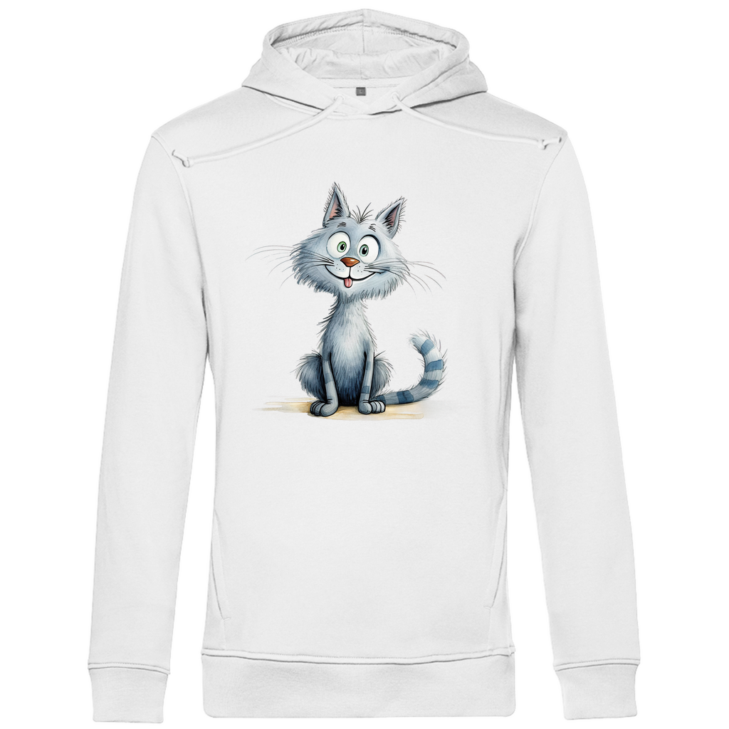 Herren Premium Bio Hoodie Katze Lady Miau