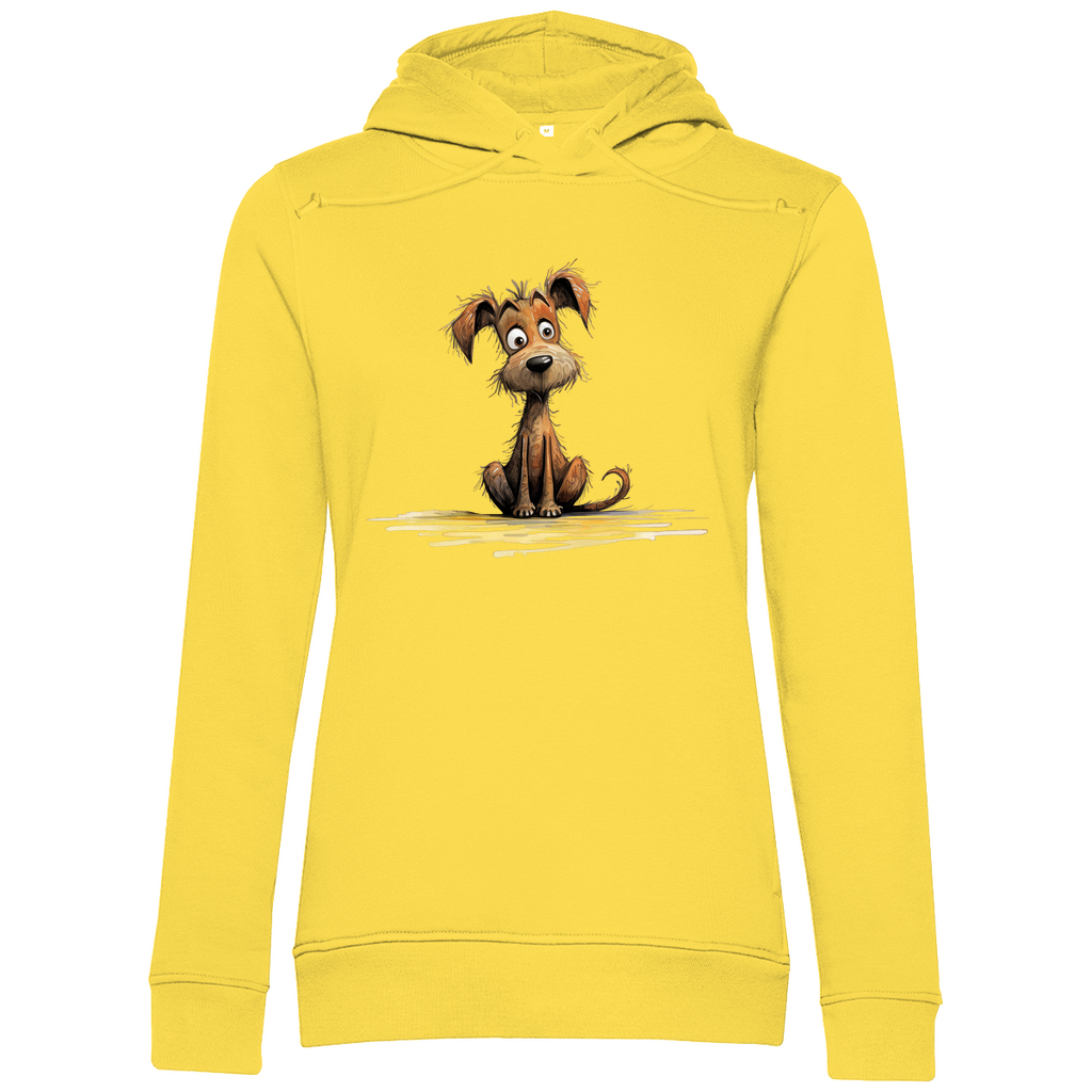 Damen Premium Bio Hoodie Hund Puppy