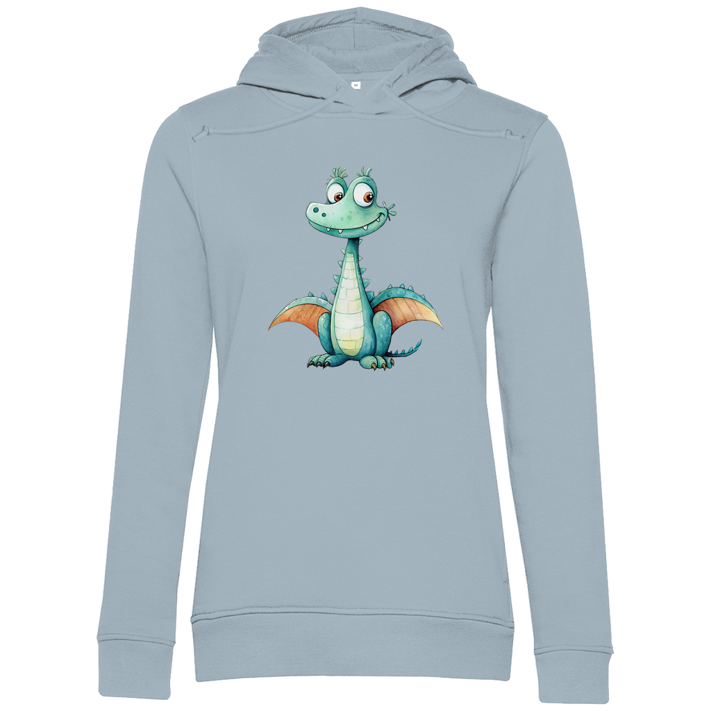 Damen Premium Bio Hoodie Drache Zischi