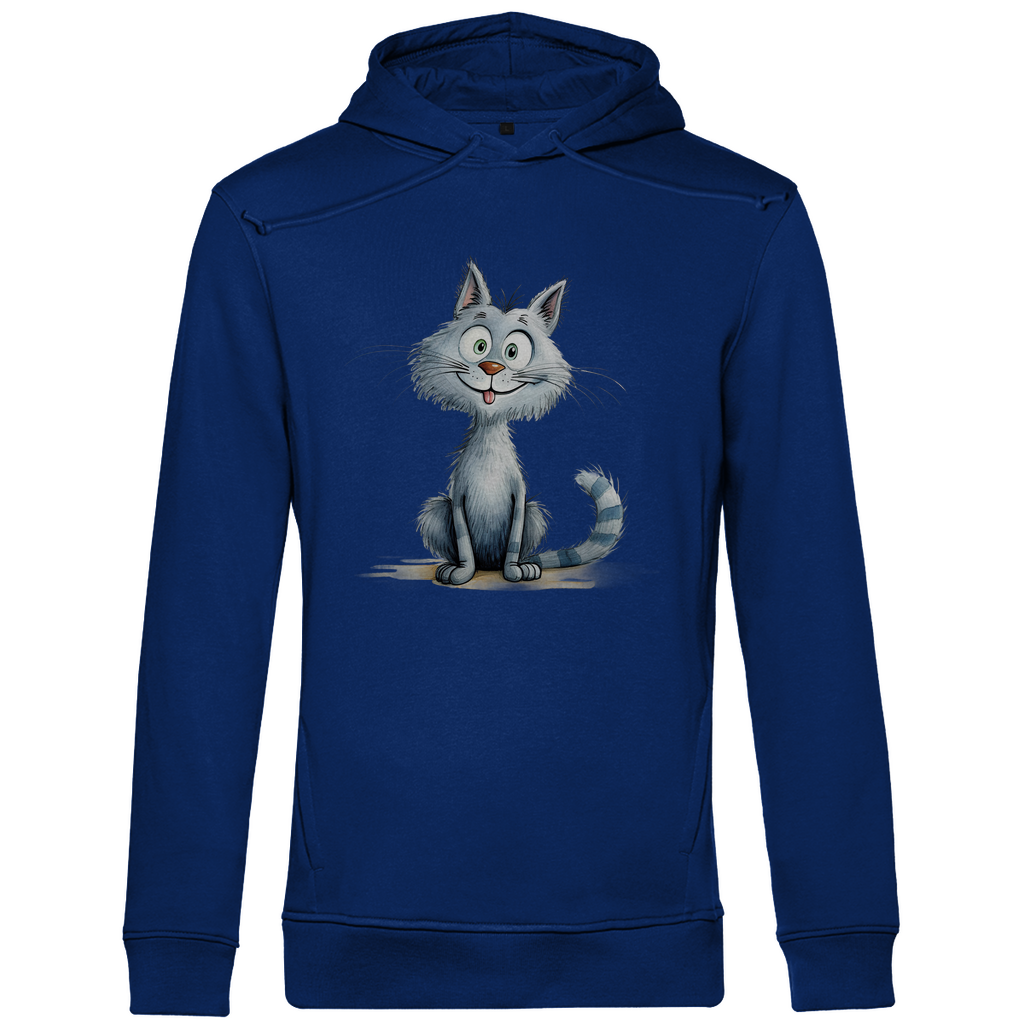 Herren Premium Bio Hoodie Katze Lady Miau