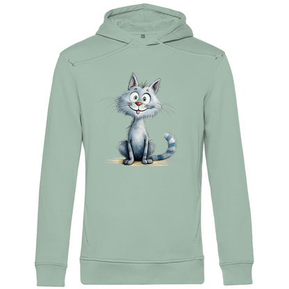 Herren Premium Bio Hoodie Katze Lady Miau