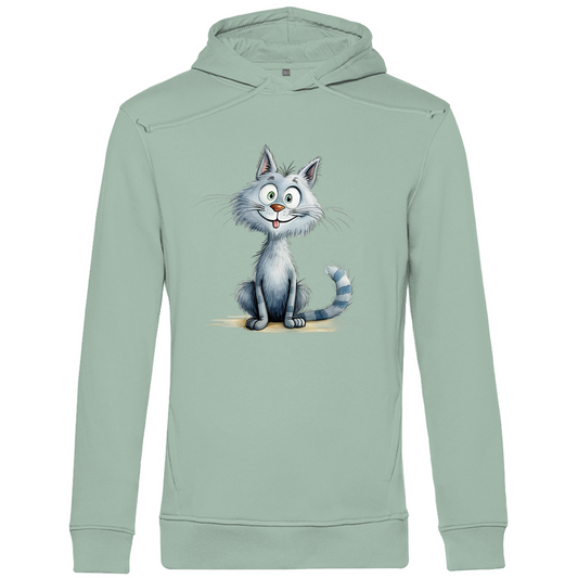 Herren Premium Bio Hoodie Katze Lady Miau