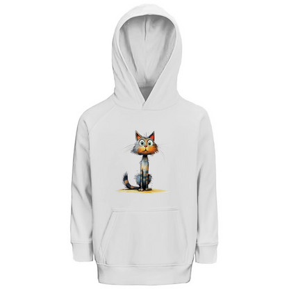 Kinder Premium Bio Hoodie Katze Lady Schnurri