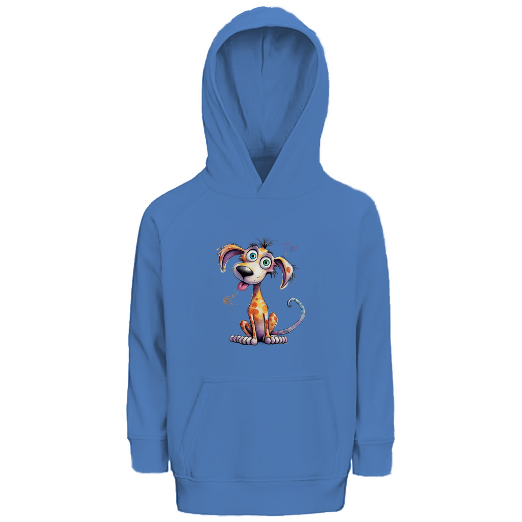 Kinder Premium Bio Hoodie Hund Kunterbunt