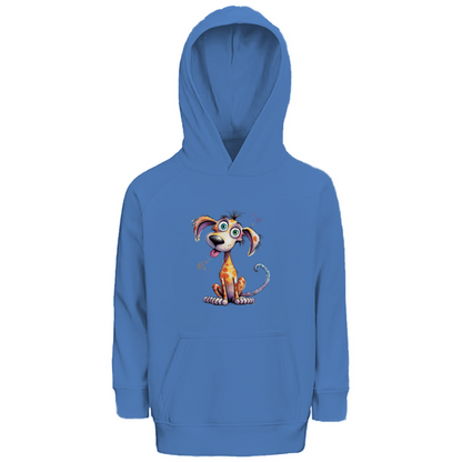 Kinder Premium Bio Hoodie Hund Kunterbunt