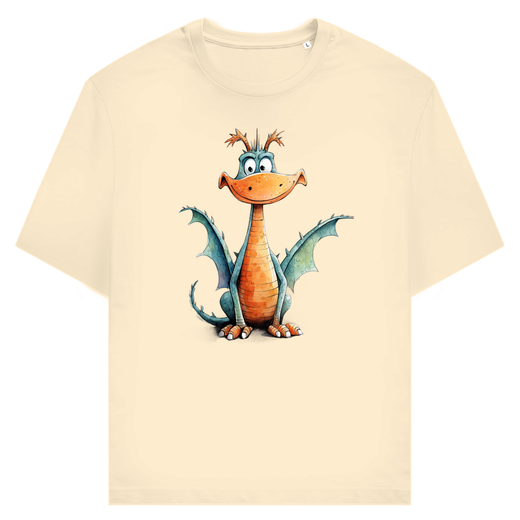 Unisex T-Shirt - Lustiger Cartoon Drache Flammi – CrazyToon Prints