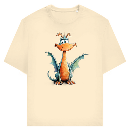 Unisex T-Shirt - Lustiger Cartoon Drache Flammi – CrazyToon Prints