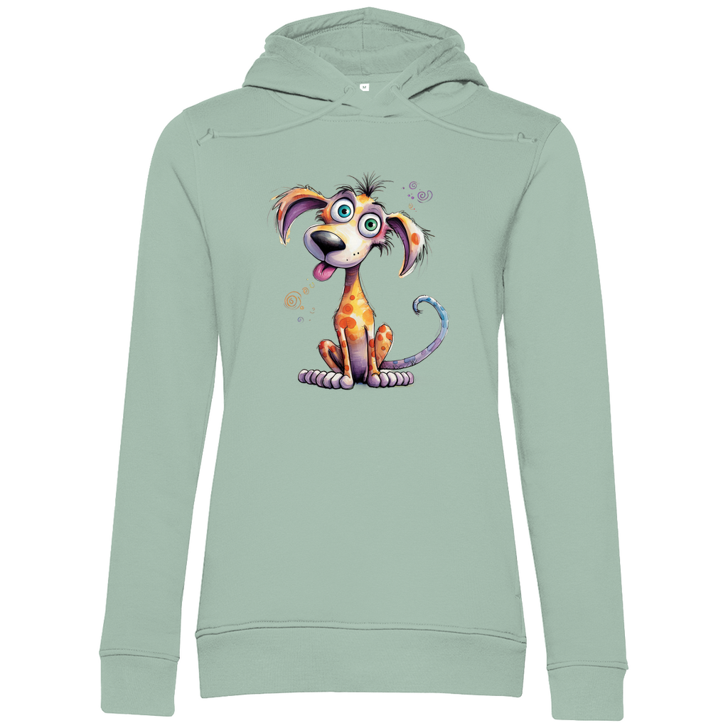 Damen Premium Bio Hoodie Hund Kunterbunt