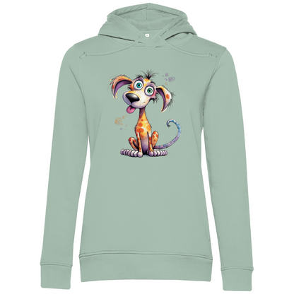 Damen Premium Bio Hoodie Hund Kunterbunt