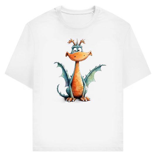 Unisex T-Shirt - Lustiger Cartoon Drache Flammi – CrazyToon Prints