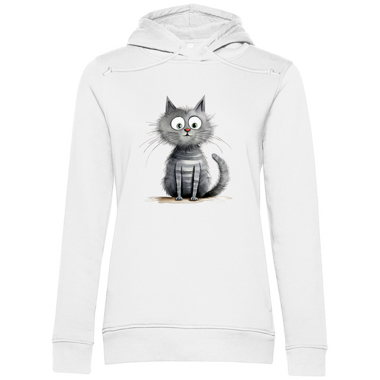 Damen Premium Bio Hoodie Kater Don Flauschewitz