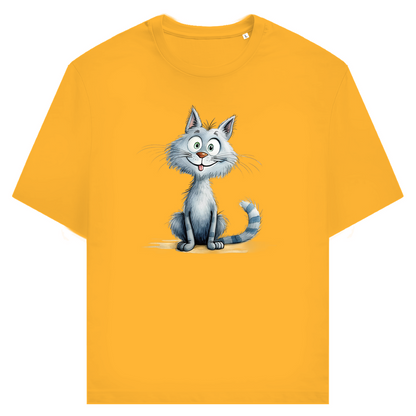 Unisex T-Shirt - Lustige Cartoon Katze Lady Miau – CrazyToon Prints