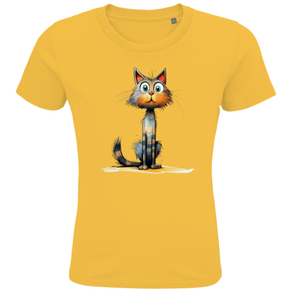 Kids Premium Bio T-Shirt Katze Lady Schnurri