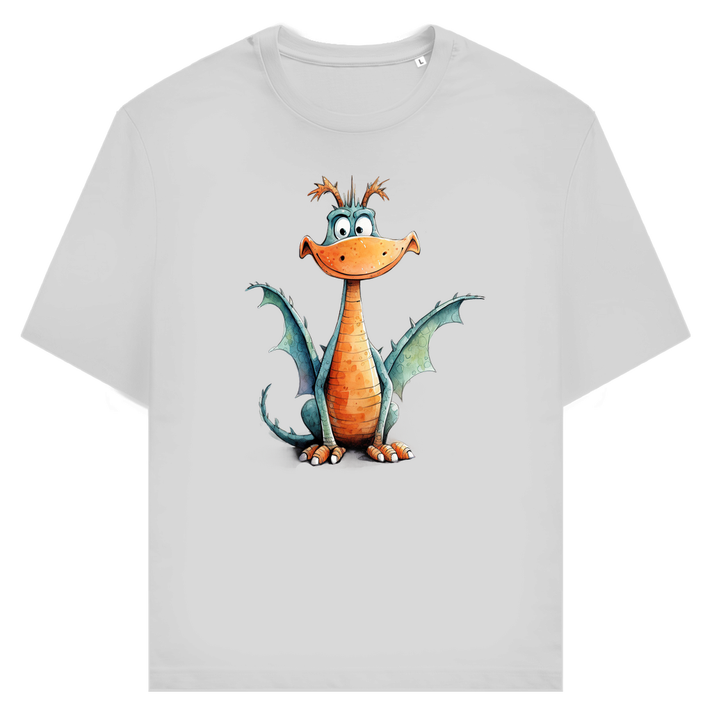 Unisex T-Shirt - Lustiger Cartoon Drache Flammi – CrazyToon Prints