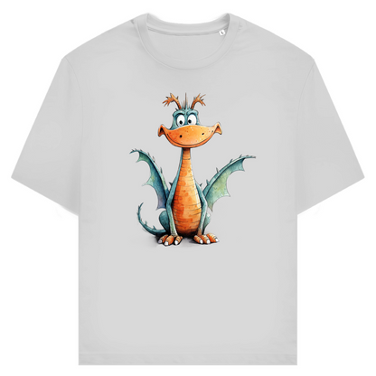 Unisex T-Shirt - Lustiger Cartoon Drache Flammi – CrazyToon Prints
