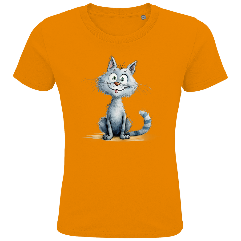 Kids Premium Bio T-Shirt Katze Lady Miau