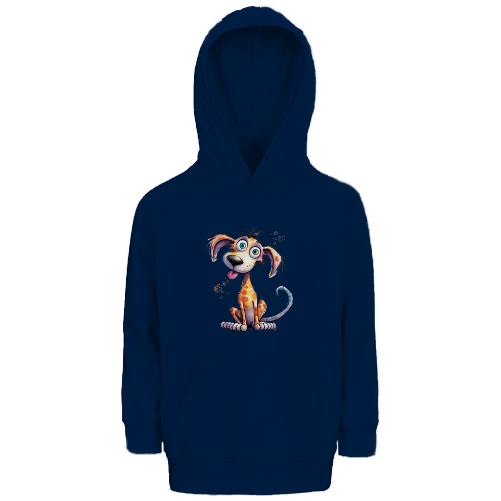 Kinder Premium Bio Hoodie Hund Kunterbunt
