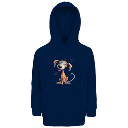 Kinder Premium Bio Hoodie Hund Kunterbunt