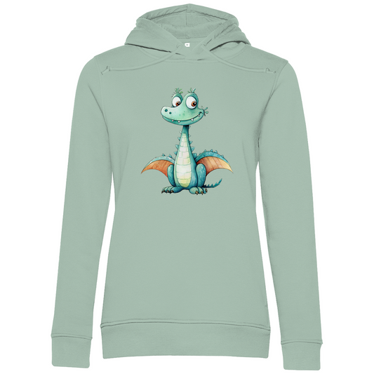 Damen Premium Bio Hoodie Drache Zischi