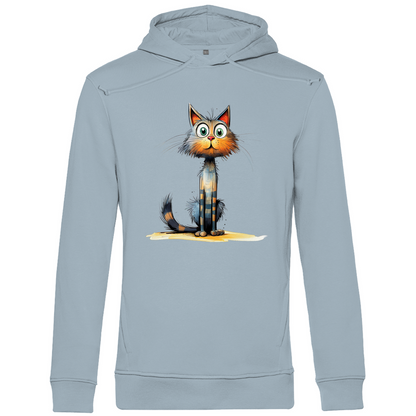 Herren Premium Bio Hoodie Katze Lady Schnurri