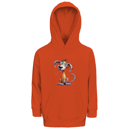 Kinder Premium Bio Hoodie Hund Kunterbunt