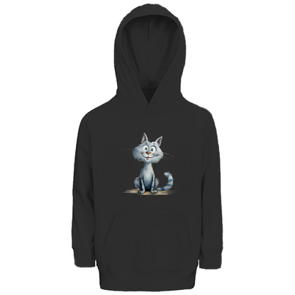 Kinder Premium Bio Hoodie Katze Lady Miau