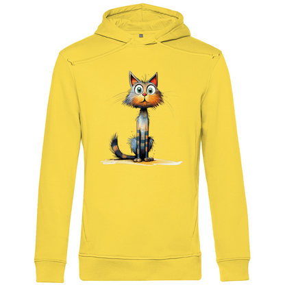 Herren Premium Bio Hoodie Katze Lady Schnurri