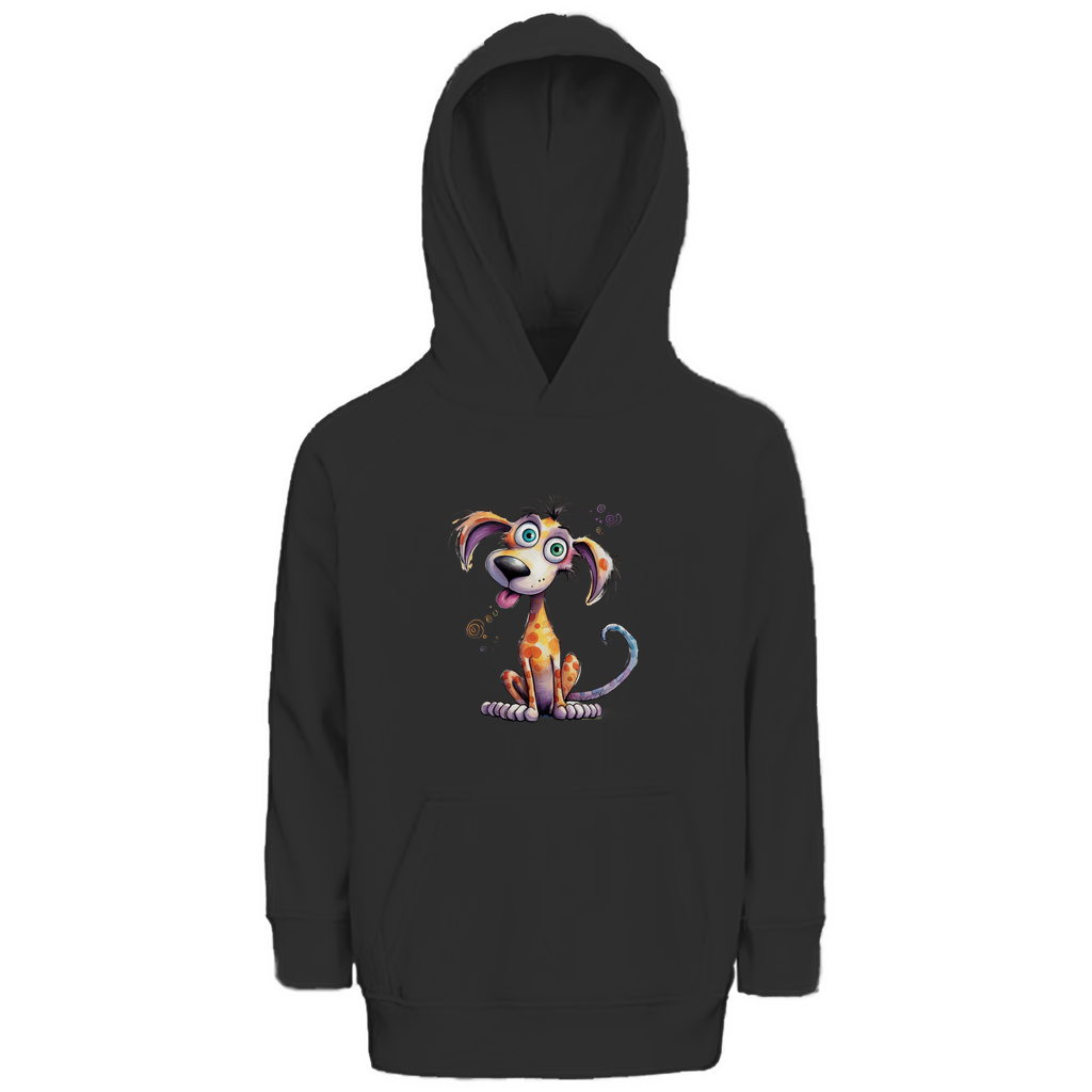 Kinder Premium Bio Hoodie Hund Kunterbunt
