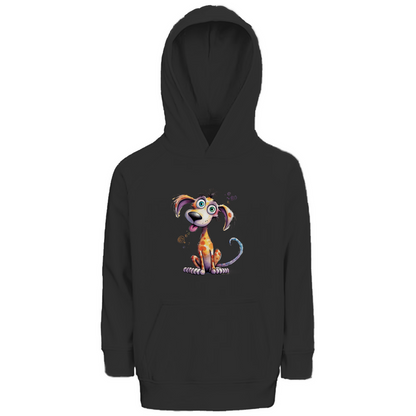 Kinder Premium Bio Hoodie Hund Kunterbunt