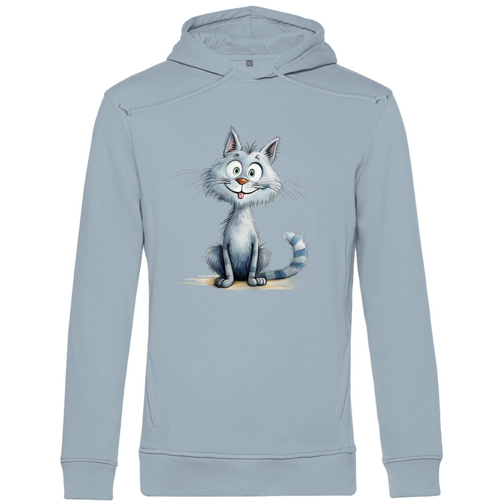 Herren Premium Bio Hoodie Katze Lady Miau