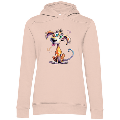 Damen Premium Bio Hoodie Hund Kunterbunt
