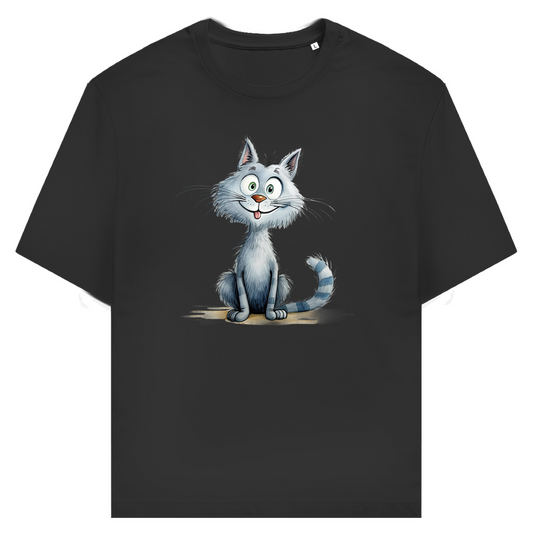 Unisex T-Shirt - Lustige Cartoon Katze Lady Miau – CrazyToon Prints