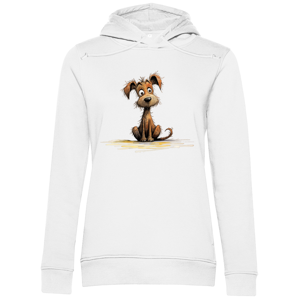 Damen Premium Bio Hoodie Hund Puppy