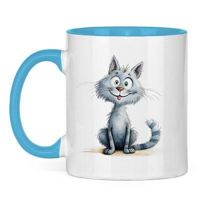 Tasse zweifarbig - Katze Lady Miau