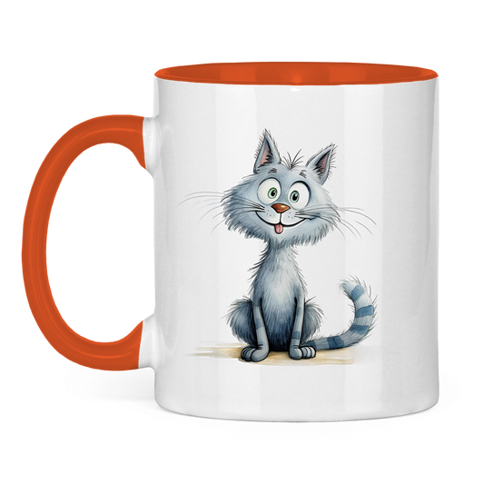 Tasse zweifarbig - Katze Lady Miau