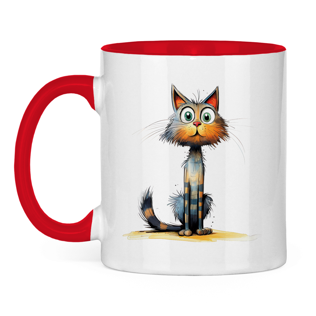 Tasse zweifarbig - Katze Lady Schnurri