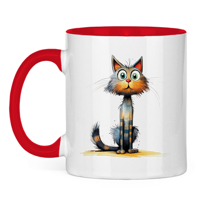 Tasse zweifarbig - Katze Lady Schnurri