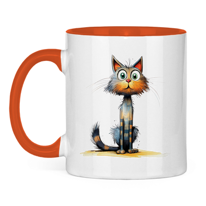 Tasse zweifarbig - Katze Lady Schnurri